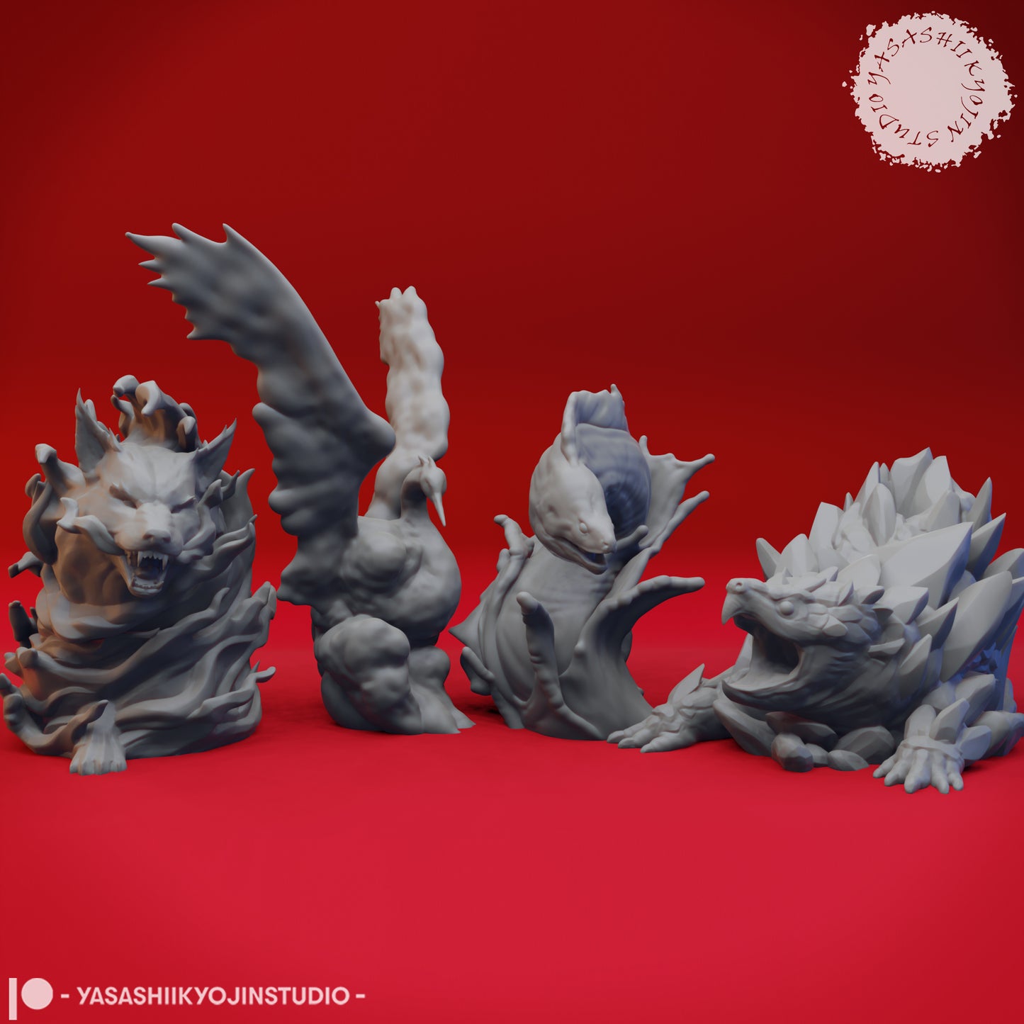 Elementals - Tabletop Miniatures (Pre-Supported STL)