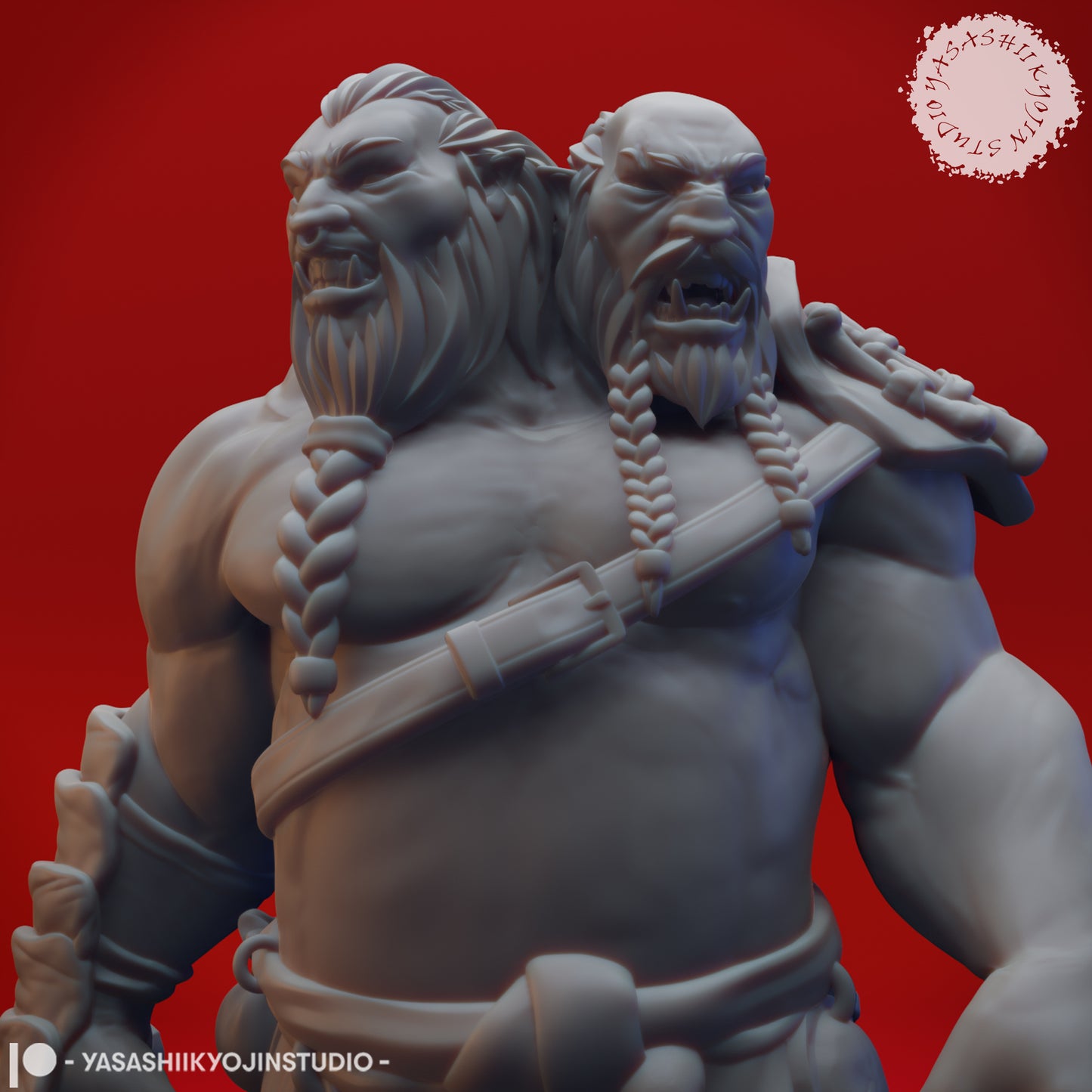 Ettin - Tabletop Miniature (Pre-Supported STL)