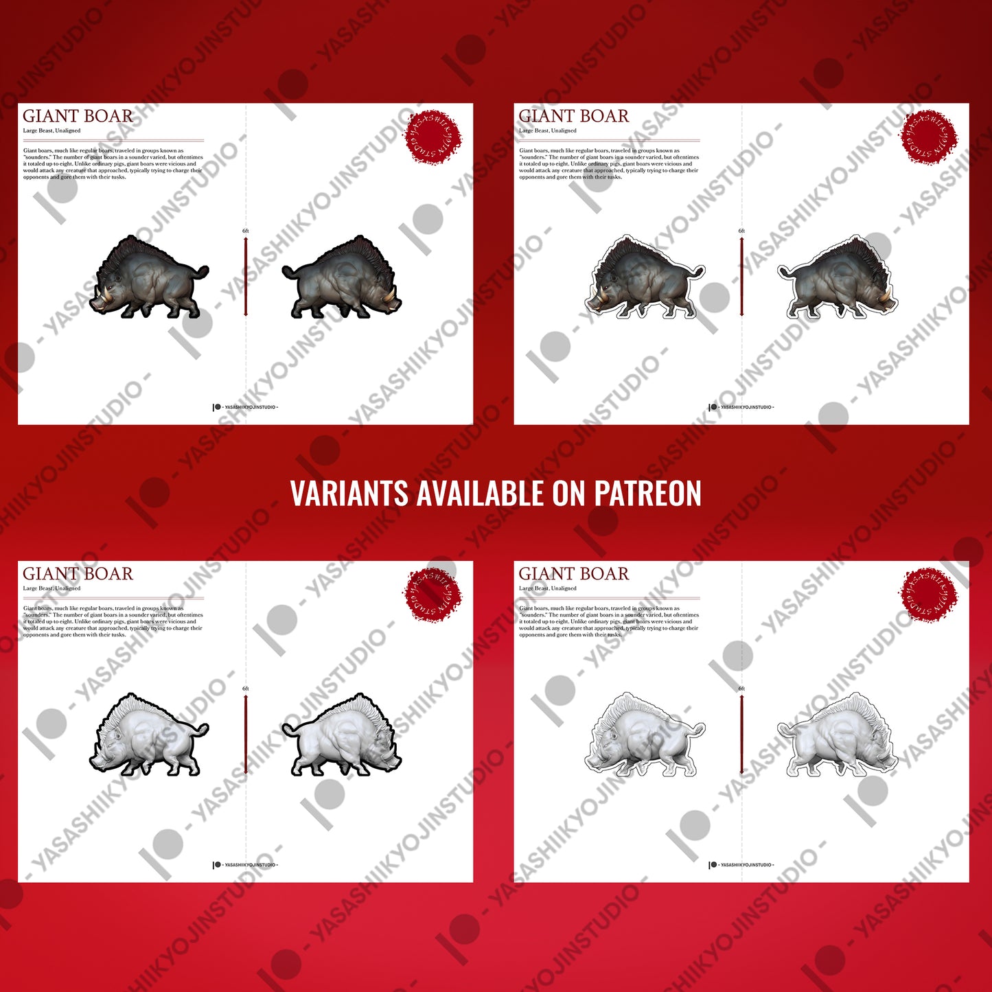 Giant Boar - Paper Mini Sample