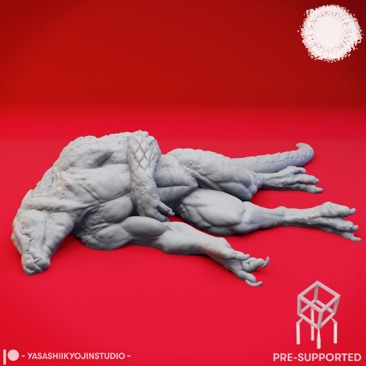 Lizardfolk Warband - Book of Beasts - Tabletop Miniatures (Pre-Supported STL)