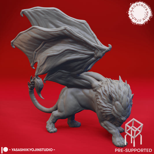 Manticore - Tabletop Miniature (Pre-Supported STL)