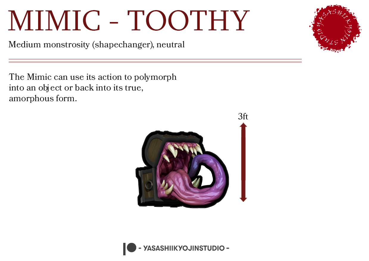 Mimic - Toothy - Paper Mini Sample