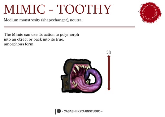 Mimic - Toothy - Paper Mini Sample