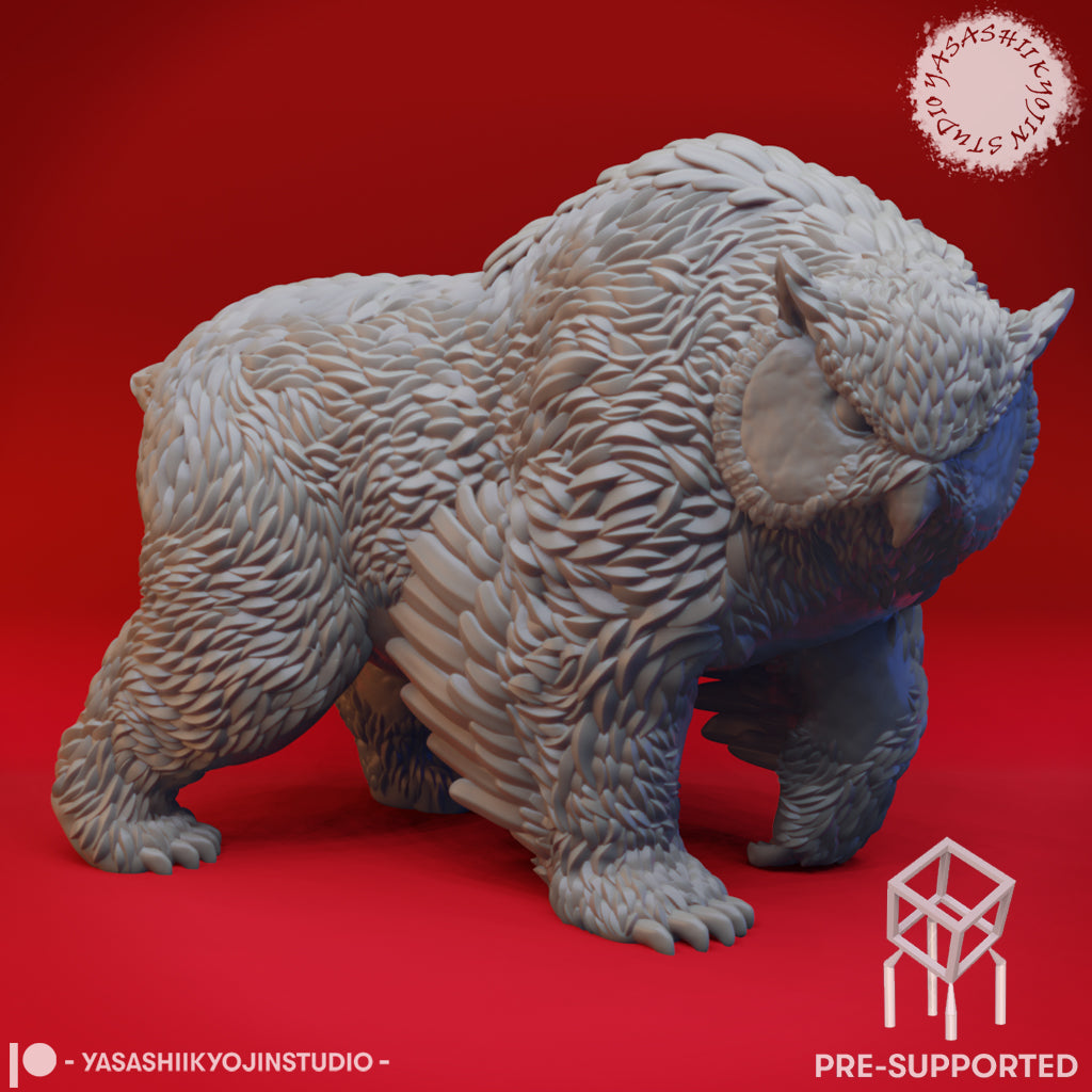 Owlbear + Cub Bundle - Tabletop Miniature (Pre-Supported STL)