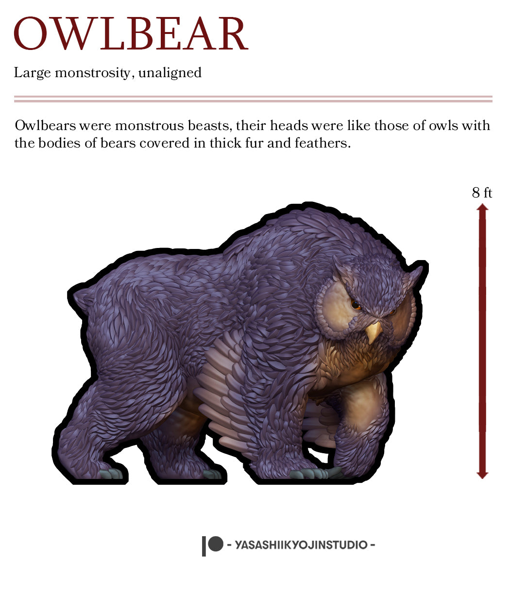Owlbear - Paper Mini Sample