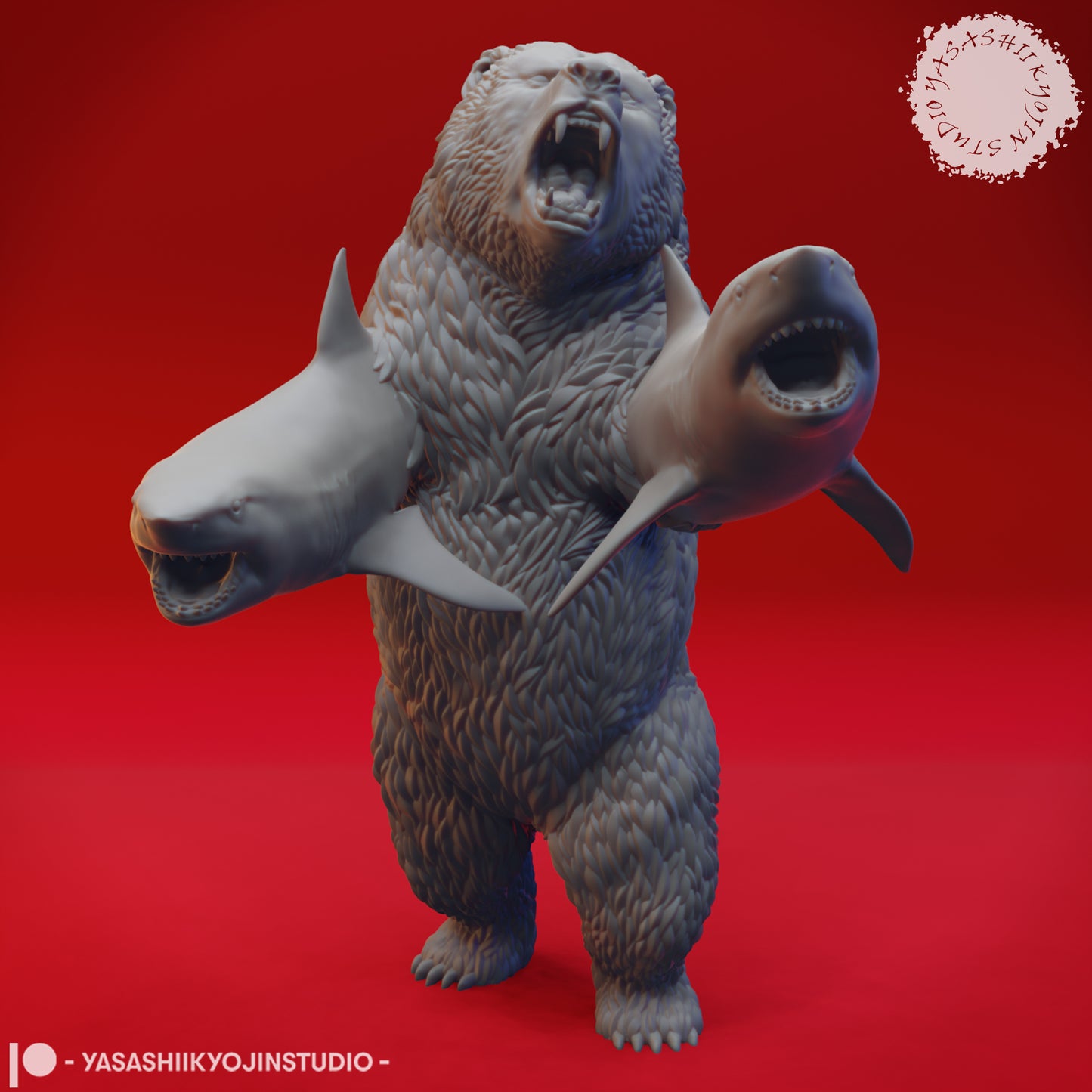 Sharkenbear - Tabletop Miniature STL