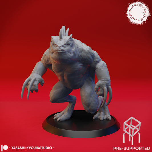 Slaad (Gray) - Tabletop Miniature (Pre-Supported STL)