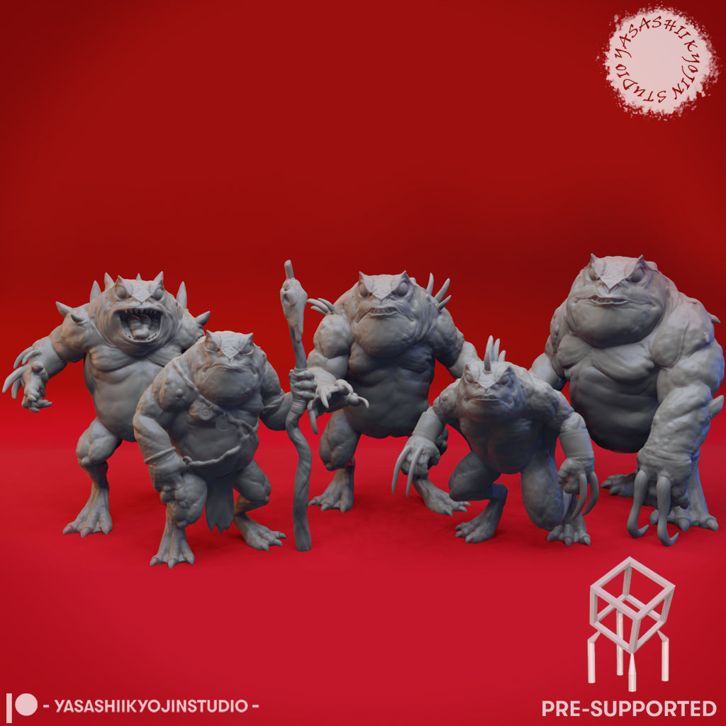 Slaad Bundle - Tabletop Miniatures (Pre-Supported STL)