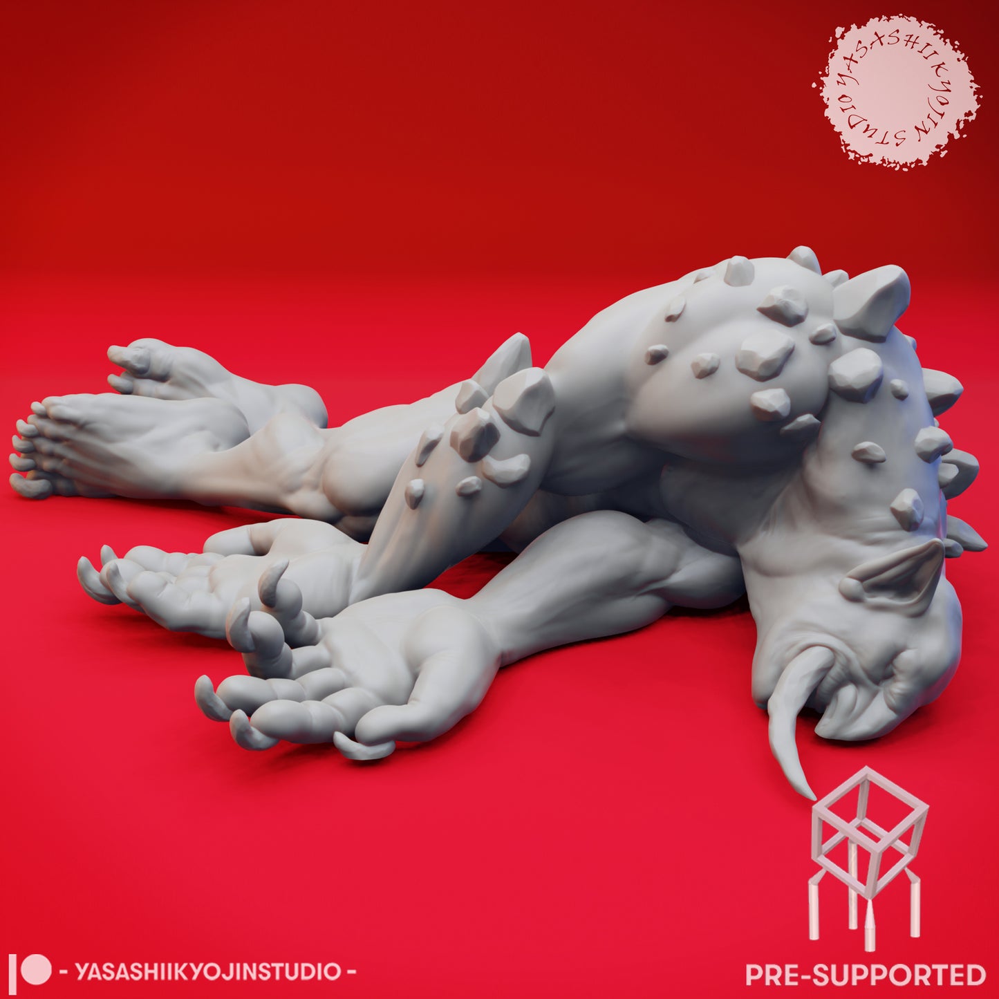 Troll Warband - Book of Beasts - Tabletop Miniatures (Pre-Supported STL)