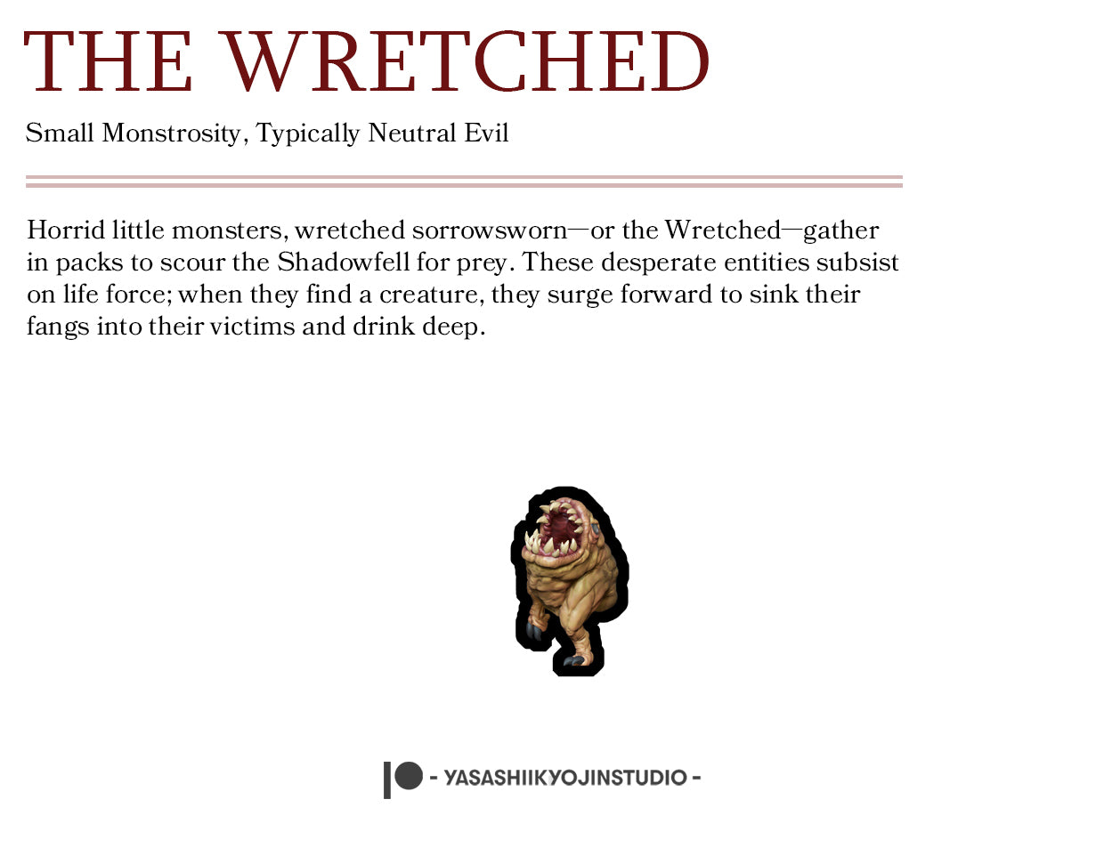 Sorrowsworn The Wretched - Paper Mini Sample