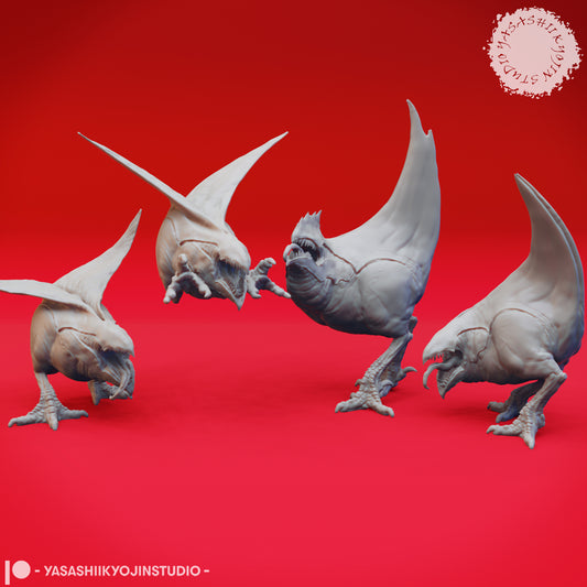 Abyssal Chicken Mob - Bundle - 3D Printed Mini for Tabletop Gaming, Dungeons and Dragons, Pathfinder, Kings of War and other RPG's