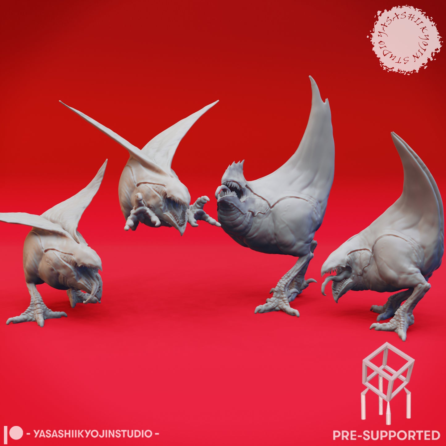 Abyssal Chickens - Tabletop Miniatures (Pre-Supported STL)