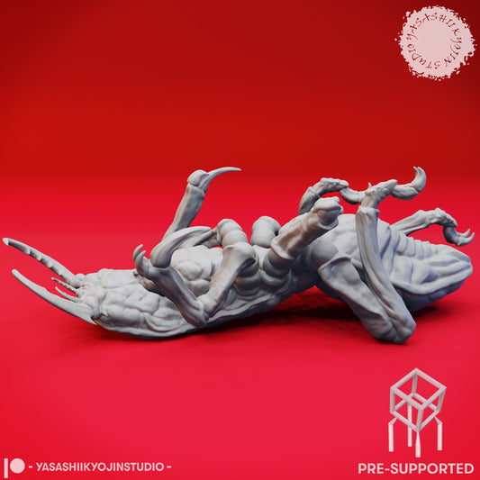 Ankheg - Defeated - Tabletop Miniature (Pre-Supported STL)