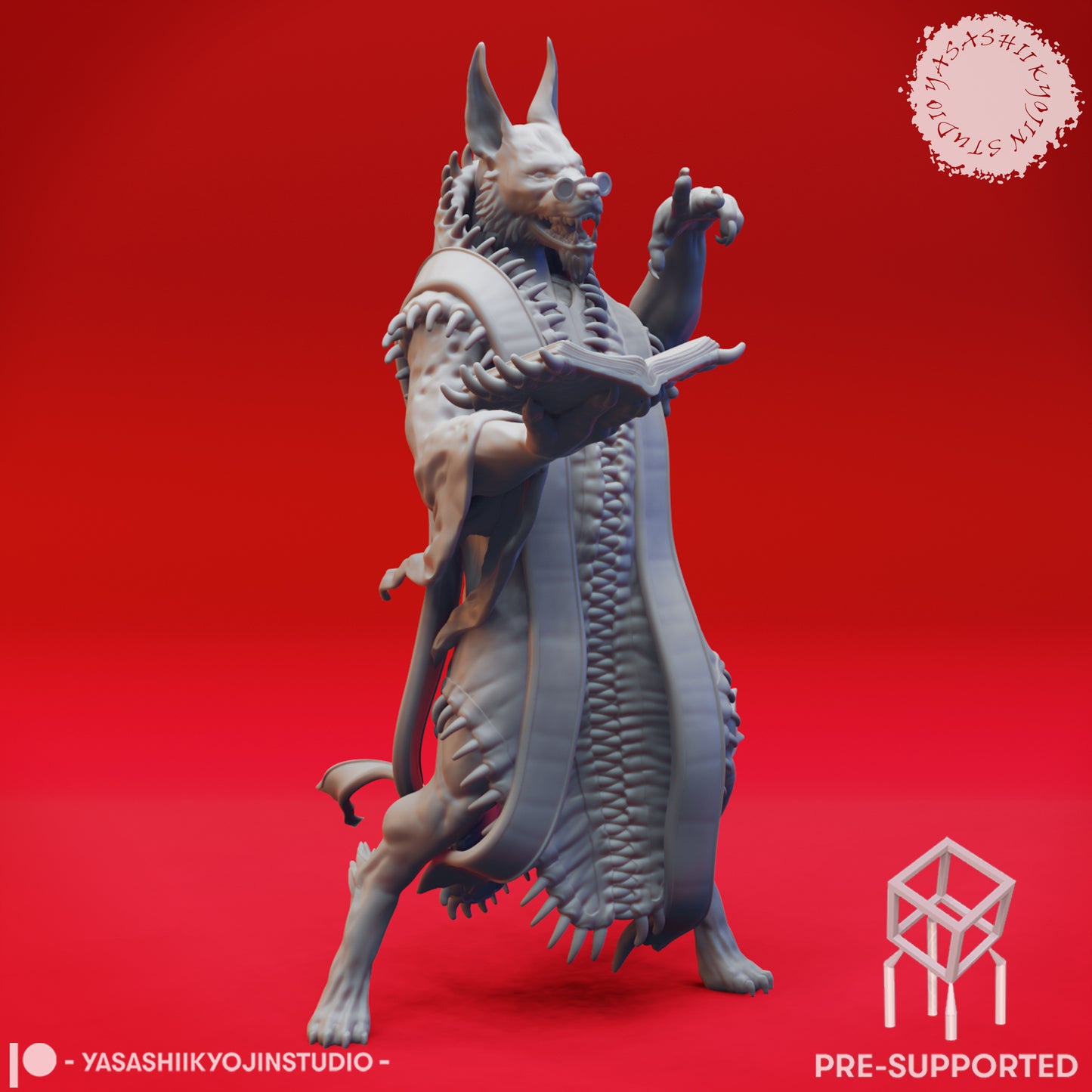 Arcanaloth - Spellcaster - Tabletop Miniature (Pre-Supported STL)