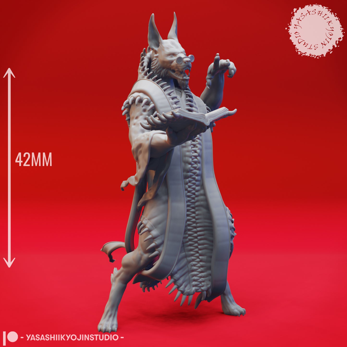 Arcanaloth - Spellcaster - Tabletop Miniature (Pre-Supported STL)