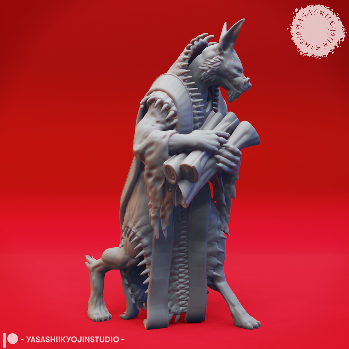 Arcanaloth - Record Keeper - Tabletop Miniature (Pre-Supported STL)