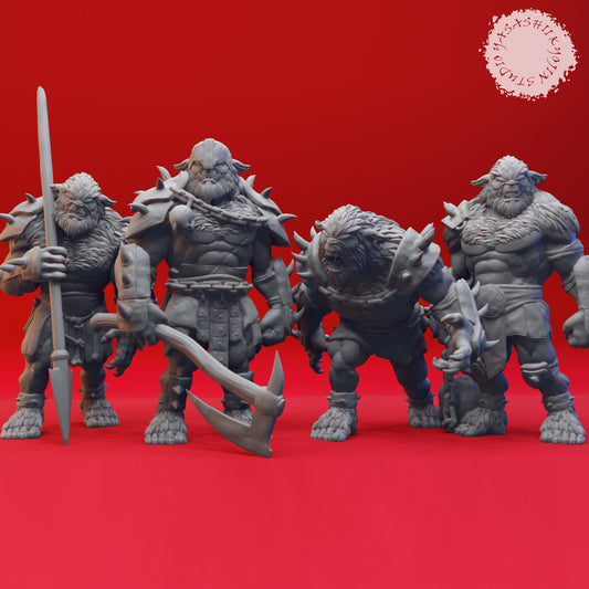 Bugbear Warband - Bundle - 3D Printed Minis for Tabletop Gaming, Dungeons and Dragons, Pathfinder, Kings of War and other RPG's