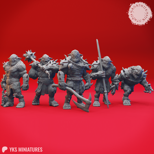Bugbear Warband - Bundle - 3D Printed Minis for Tabletop Gaming, Dungeons and Dragons, Pathfinder, Kings of War and other RPG's