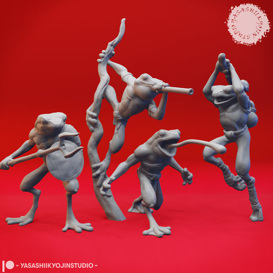 Bullywug Warband - Bundle - 3D Printed Mini for Tabletop Gaming, Dungeons and Dragons, Pathfinder, Kings of War and other RPG's