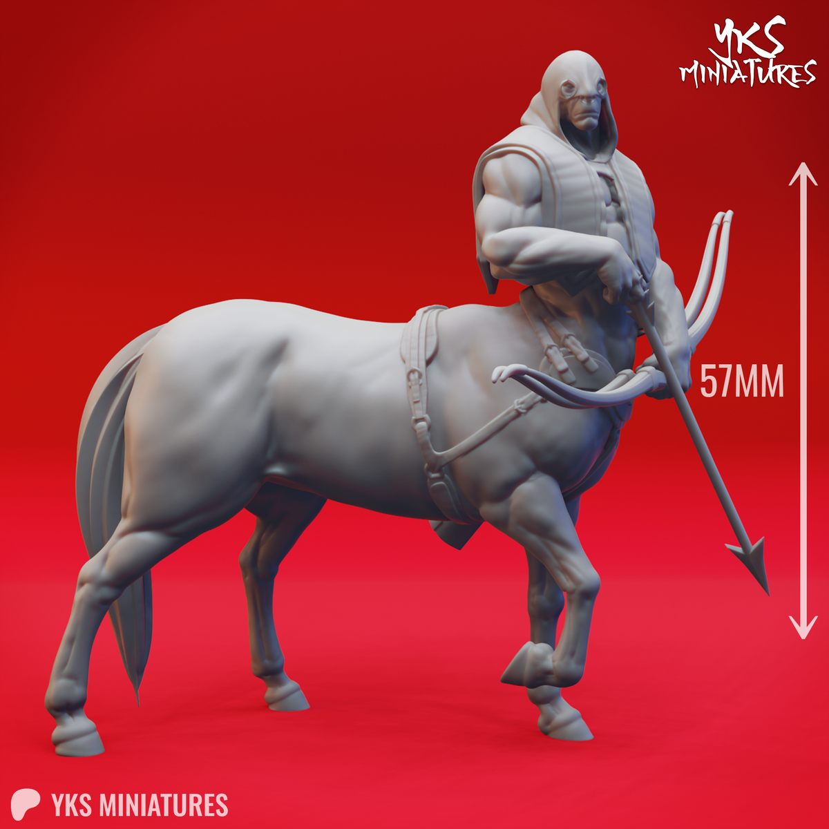 Centaur - Archer - 3D Printed Mini for Tabletop Gaming, Dungeons and Dragons, Pathfinder, Kings of War and other RPG's