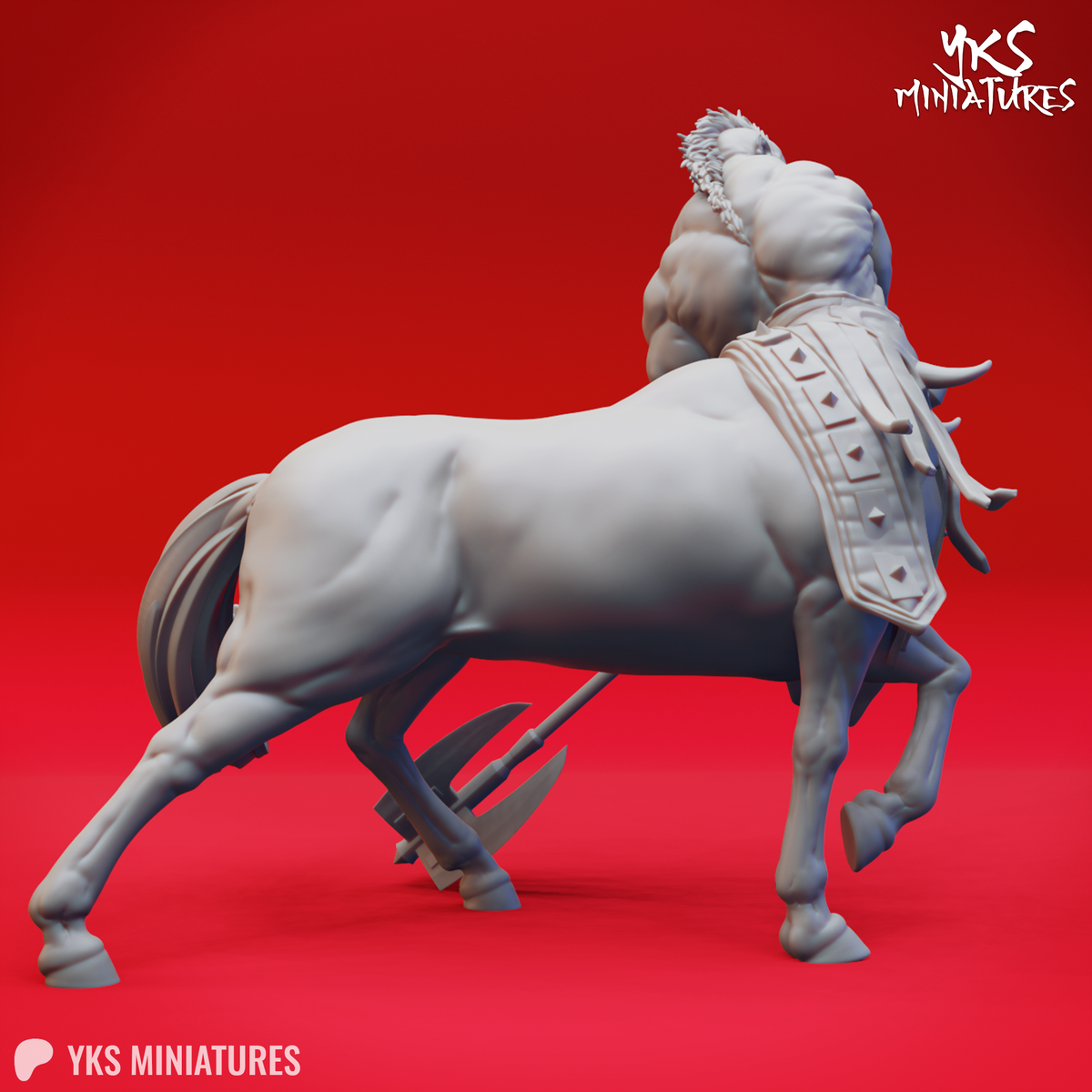 Centaur - Mace - 3D Printed Mini for Tabletop Gaming, Dungeons and Dragons, Pathfinder, Kings of War and other RPG's