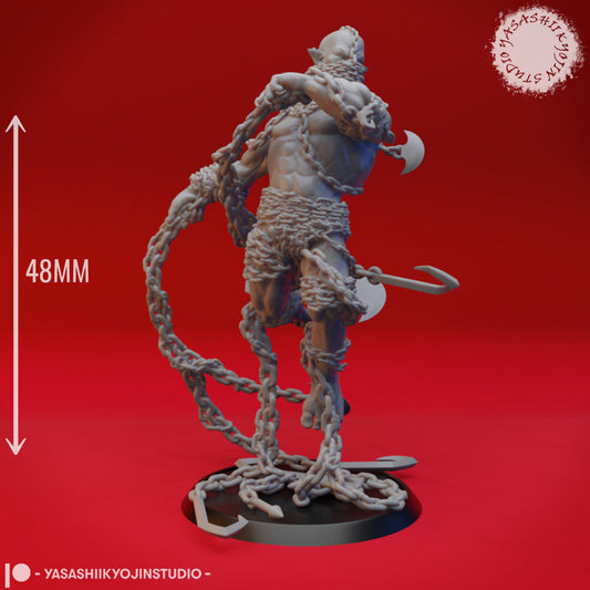 Chain Devil - 3D Printed Mini for Tabletop Gaming, Dungeons and Dragons, Pathfinder, Kings of War and other RPG's