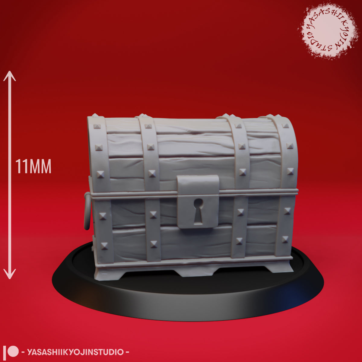 Chest - 3D Printed Mini for Tabletop Gaming, Dungeons and Dragons, Pathfinder, Kings of War and other RPG's