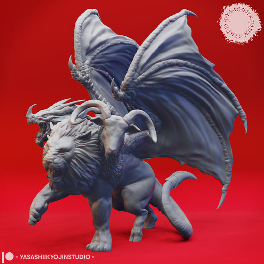 Chimera - 3D Printed Mini for Tabletop Gaming, Dungeons and Dragons, Pathfinder, Kings of War and other RPG's