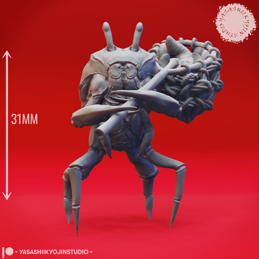 Crabfolk - Fisher - 3D Printed Mini for Tabletop Gaming, Dungeons and Dragons, Pathfinder, Kings of War and other RPG's