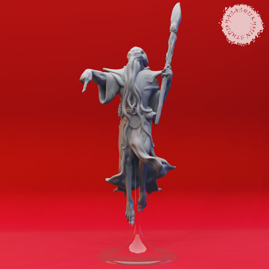 Mind Flayer - Priest - 3D Printed Mini for Tabletop Gaming, Dungeons and Dragons, Pathfinder, Kings of War and other RPG's
