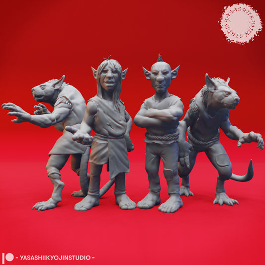 Deep Gnomes  - OotA NPCs - Bundle - 3D Printed Mini for Tabletop Gaming, Dungeons and Dragons, Pathfinder, Kings of War and other RPG's