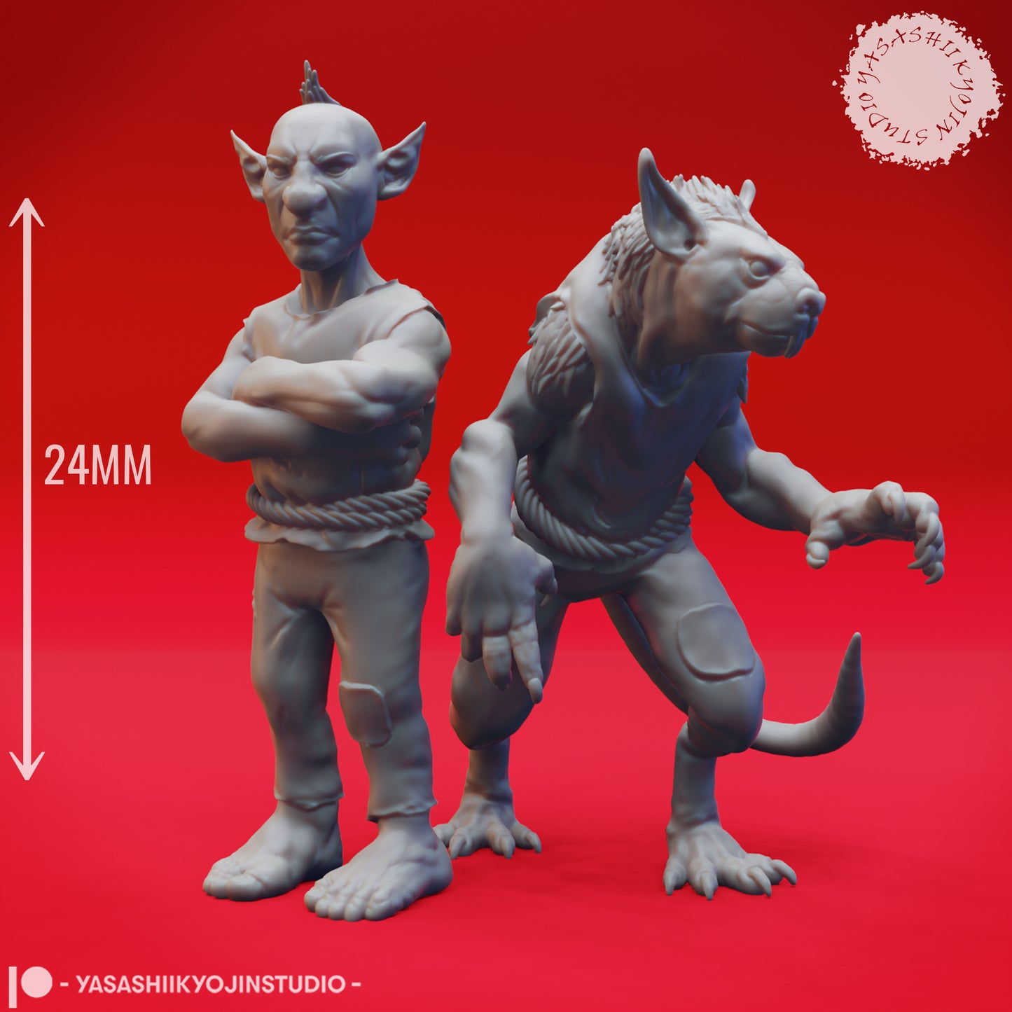 Deep Gnomes  - OotA NPCs - Bundle - 3D Printed Mini for Tabletop Gaming, Dungeons and Dragons, Pathfinder, Kings of War and other RPG's