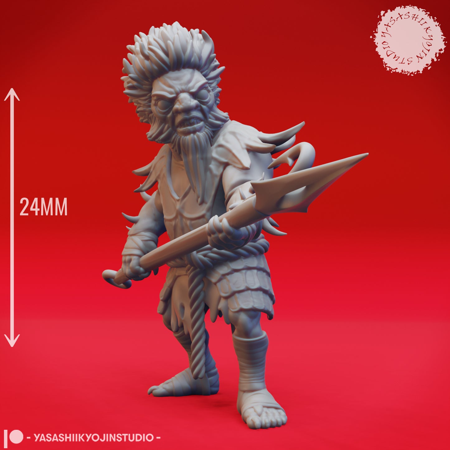 Derro - Shortspear - 3D Printed Mini for Tabletop Gaming, Dungeons and Dragons, Pathfinder, Kings of War and other RPG's