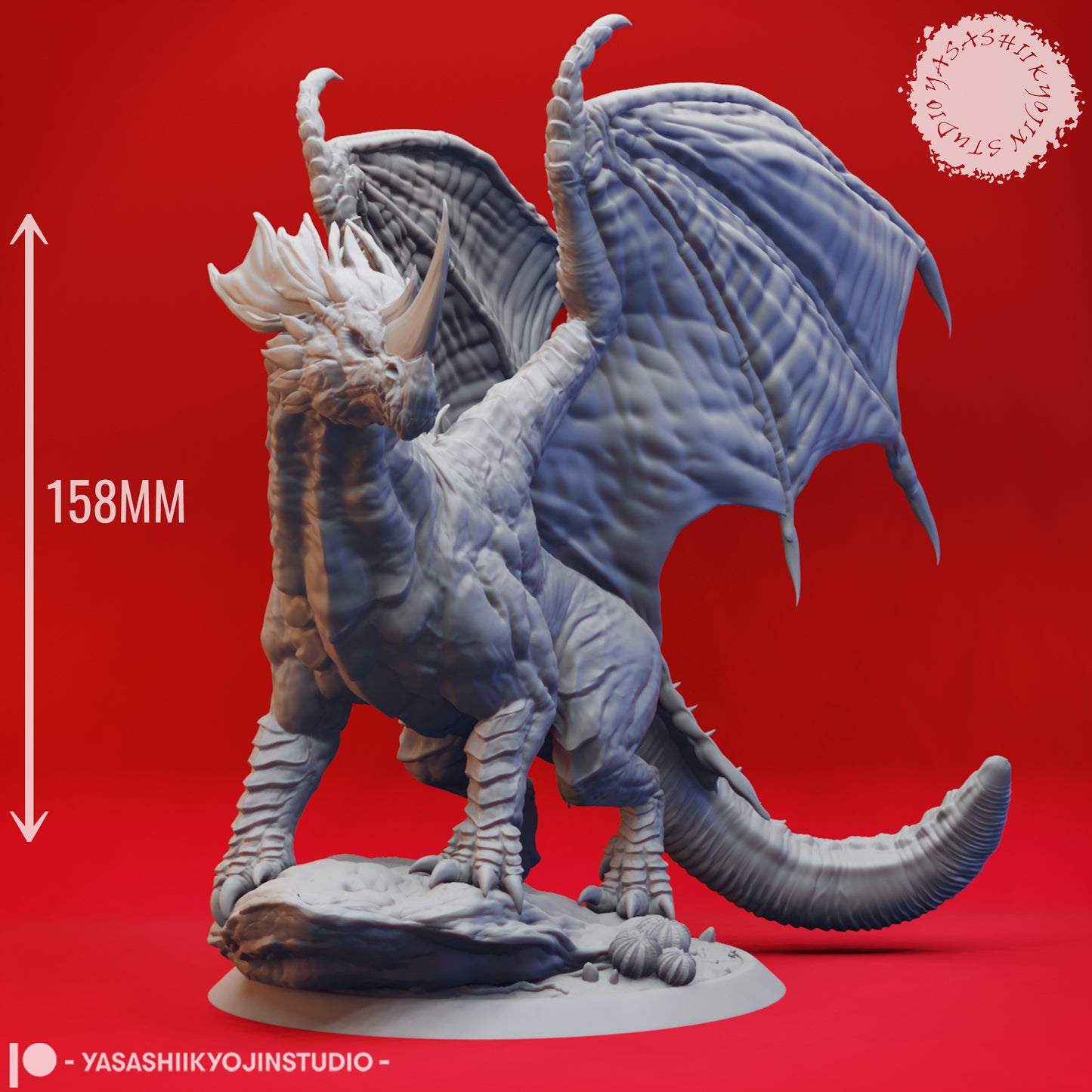 Adult Blue Dragon - Tabletop Miniature (Pre-Supported)
