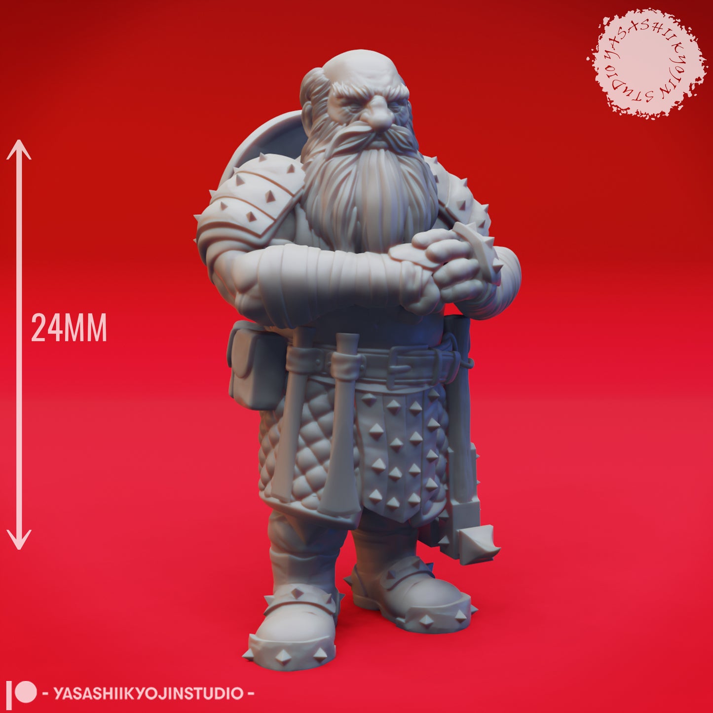 Duergar - Knuckles - 3D Printed Mini for Tabletop Gaming, Dungeons and Dragons, Pathfinder, Kings of War and other RPG's