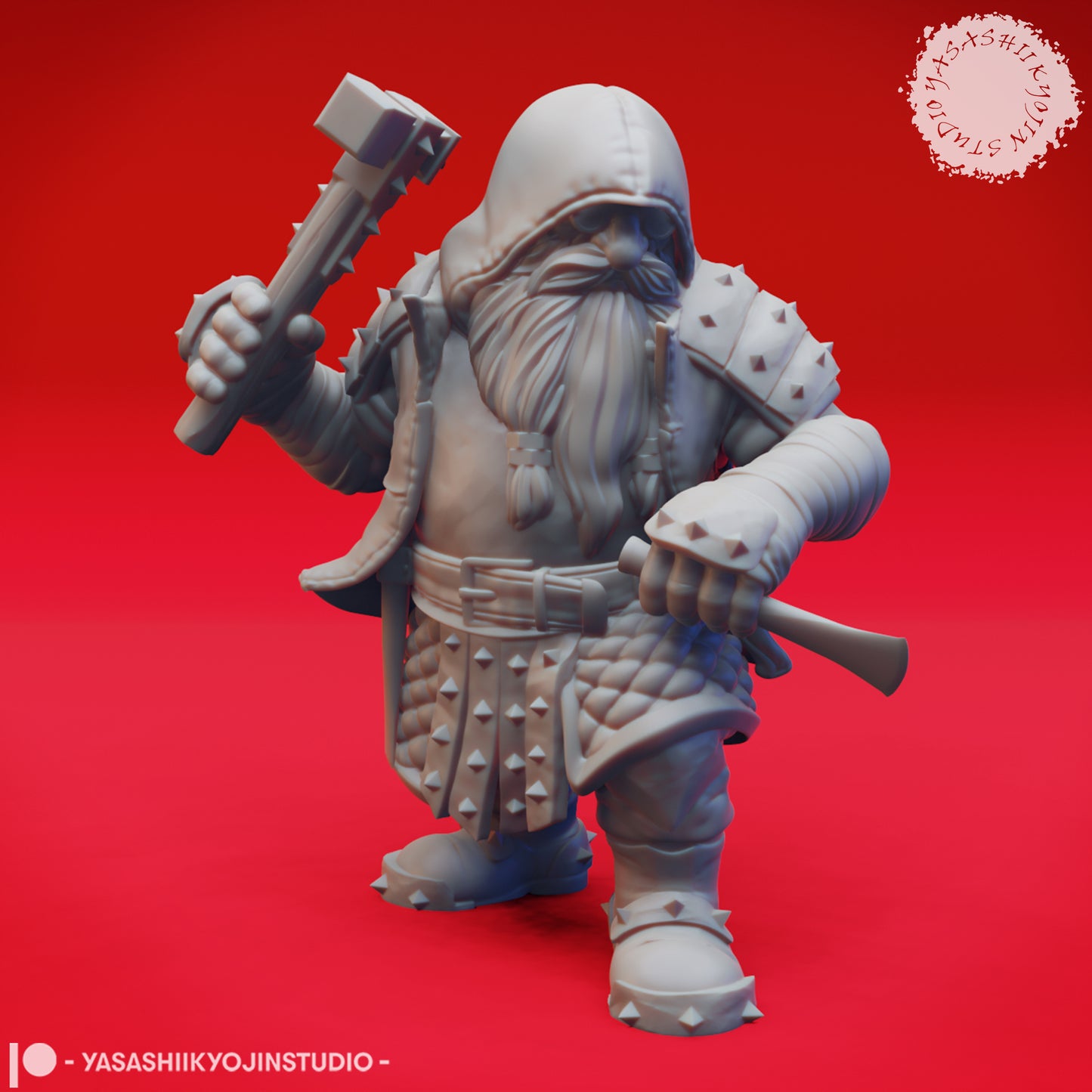 Duergar - Hammer - 3D Printed Mini for Tabletop Gaming, Dungeons and Dragons, Pathfinder, Kings of War and other RPG's