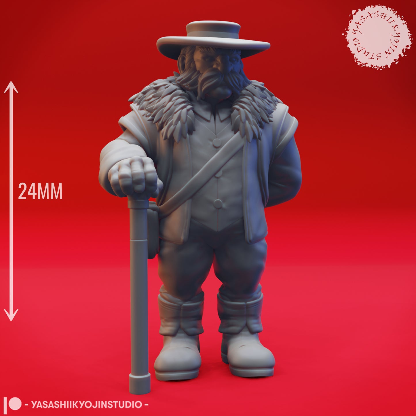 Dwarf - Gundren Rockseeker - 3D Printed Mini for Tabletop Gaming, Dungeons and Dragons, Pathfinder, Kings of War and other RPG's