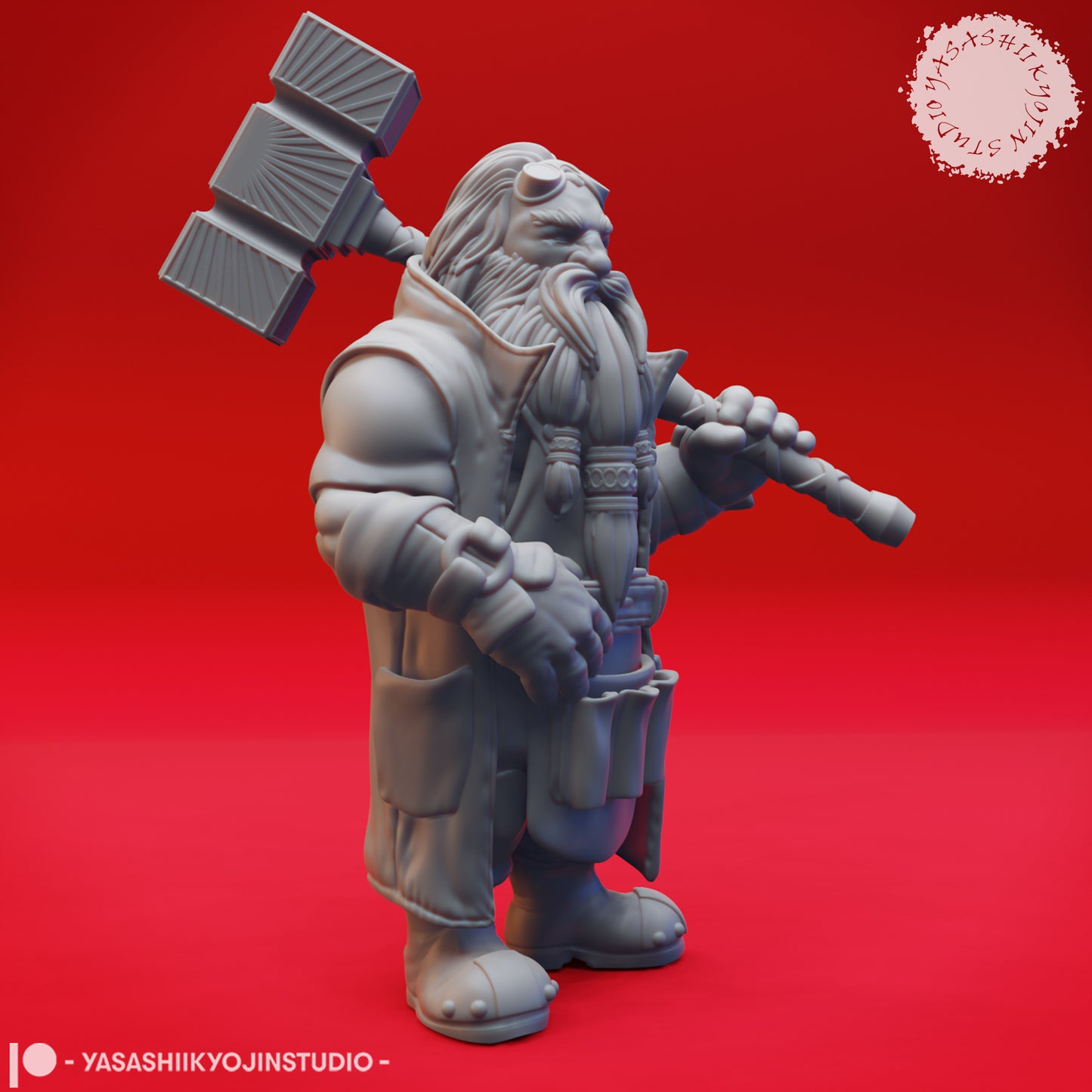 Dwarf - Nundro Rockseeker - 3D Printed Mini for Tabletop Gaming, Dungeons and Dragons, Pathfinder, Kings of War and other RPG's