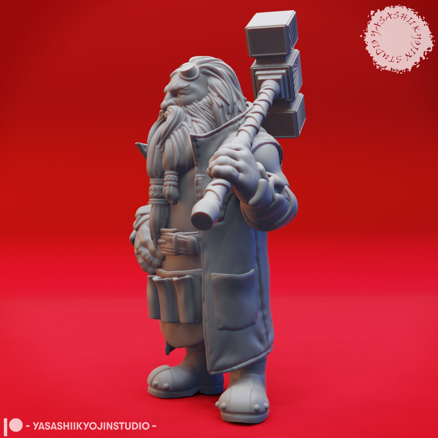 Dwarf - Nundro Rockseeker - 3D Printed Mini for Tabletop Gaming, Dungeons and Dragons, Pathfinder, Kings of War and other RPG's