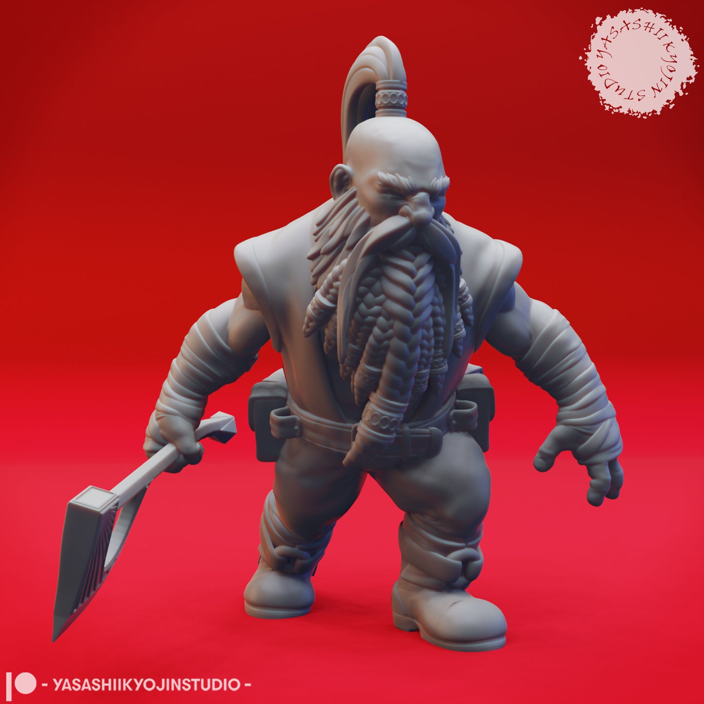 Dwarf - Tharden Rockseeker - 3D Printed Mini for Tabletop Gaming, Dungeons and Dragons, Pathfinder, Kings of War and other RPG's