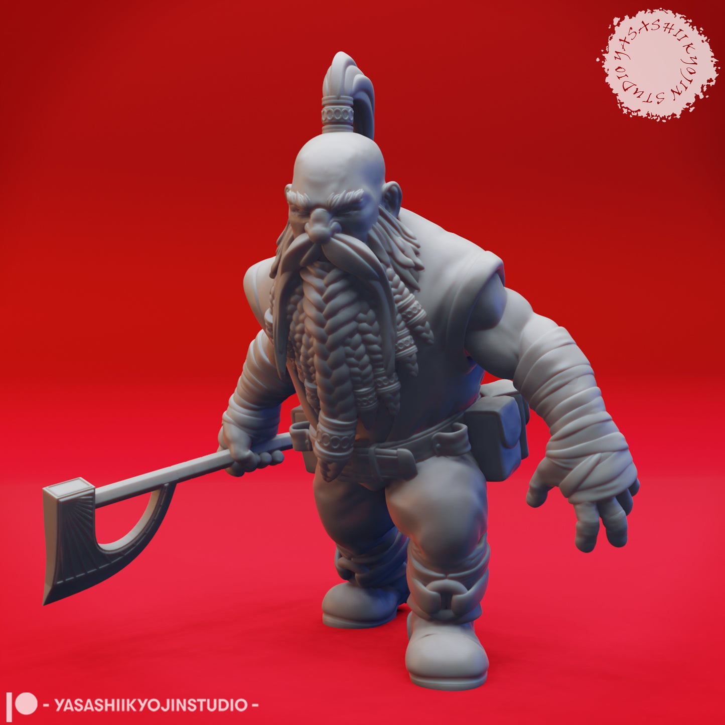 Dwarf - Tharden Rockseeker - 3D Printed Mini for Tabletop Gaming, Dungeons and Dragons, Pathfinder, Kings of War and other RPG's