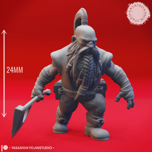 Dwarf - Tharden Rockseeker - 3D Printed Mini for Tabletop Gaming, Dungeons and Dragons, Pathfinder, Kings of War and other RPG's