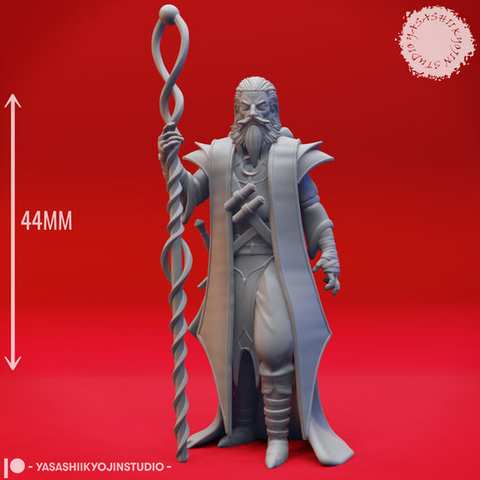 Evil Mage - NPC - 3D Printed Mini for Tabletop Gaming, Dungeons and Dragons, Pathfinder, Kings of War and other RPG's