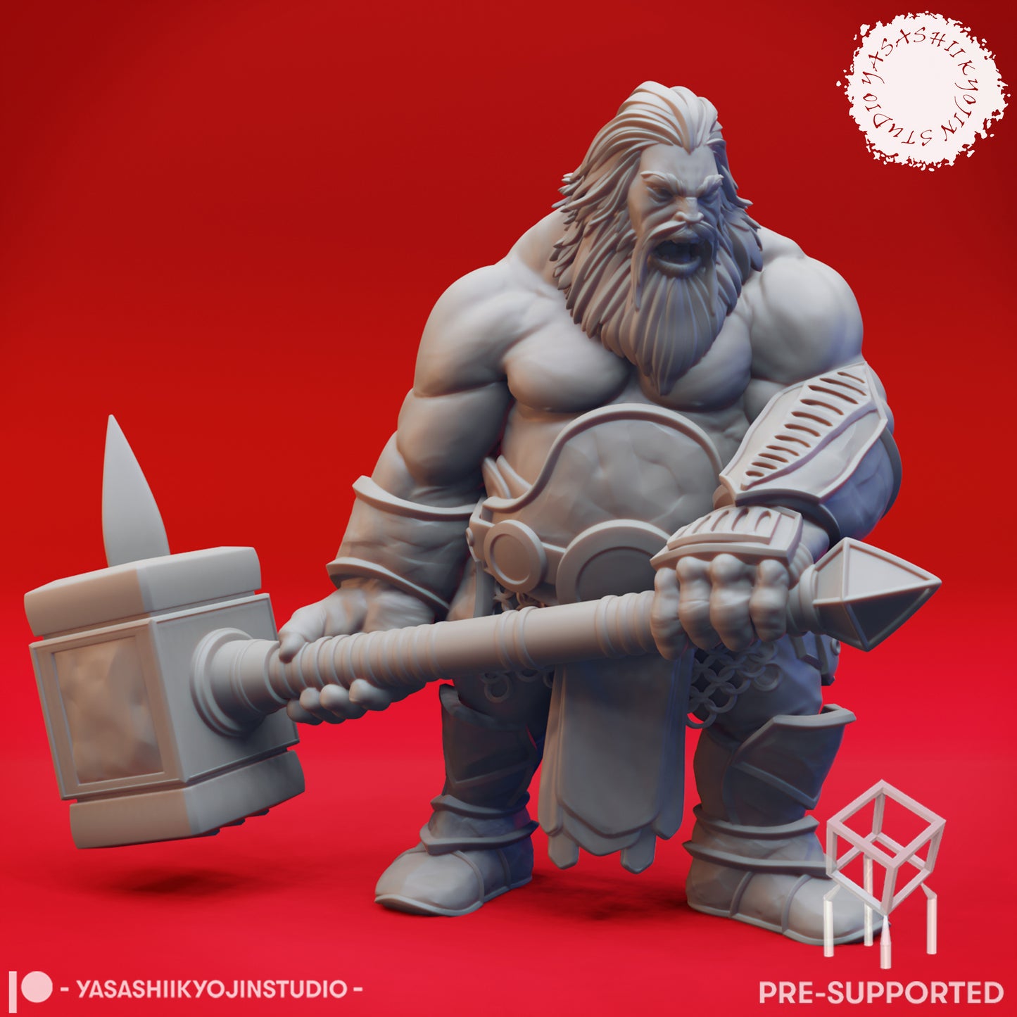 Fire Giant - War Hammer - Tabletop Miniature (Pre-Supported STL)