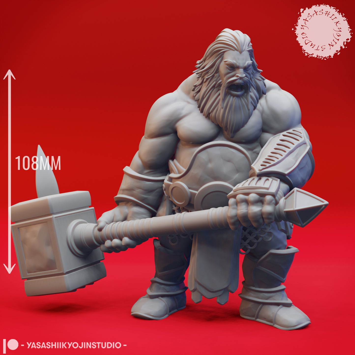 Fire Giant - War Hammer - Tabletop Miniature (Pre-Supported STL)