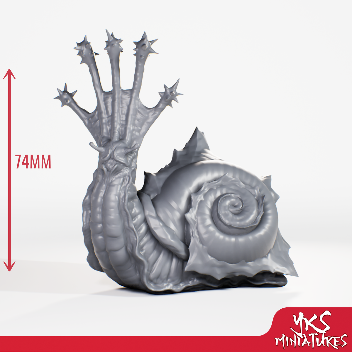 Flail Snail - 3D Printed Mini for Tabletop Gaming, Dungeons and Dragons, Pathfinder, Kings of War and other RPG's