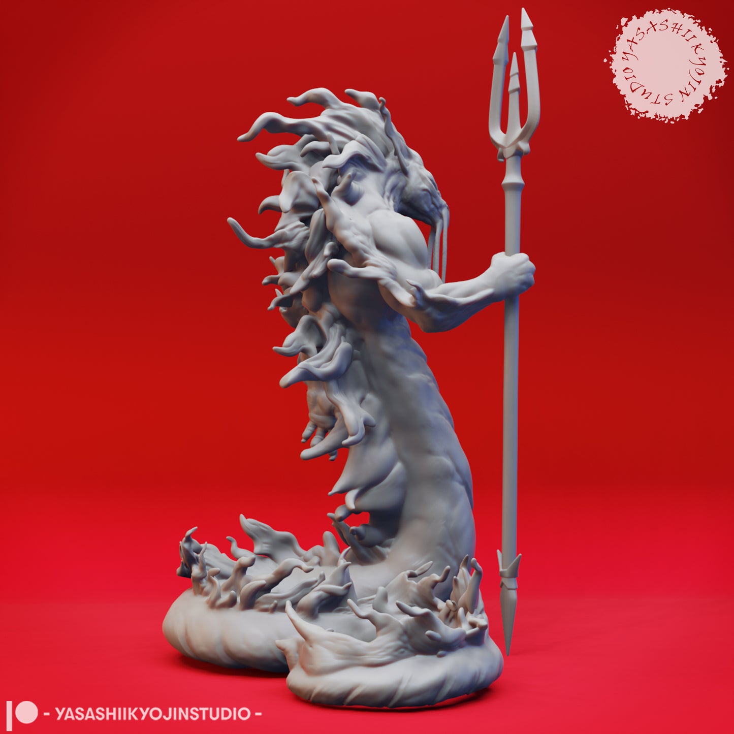 Flame Salamander Guard - Tabletop Miniature STL