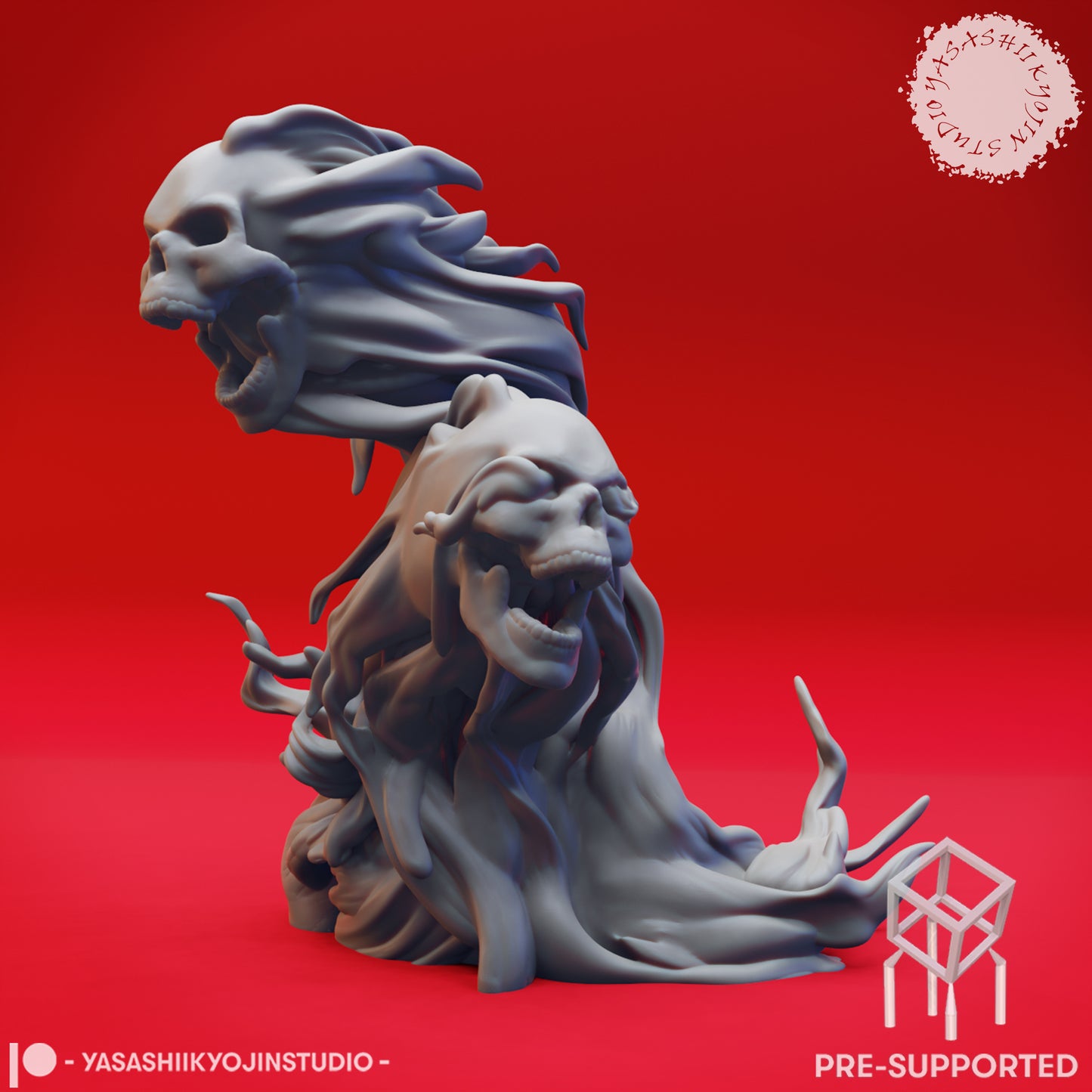 Flameskulls - Tabletop Miniatures (Pre-Supported STL)