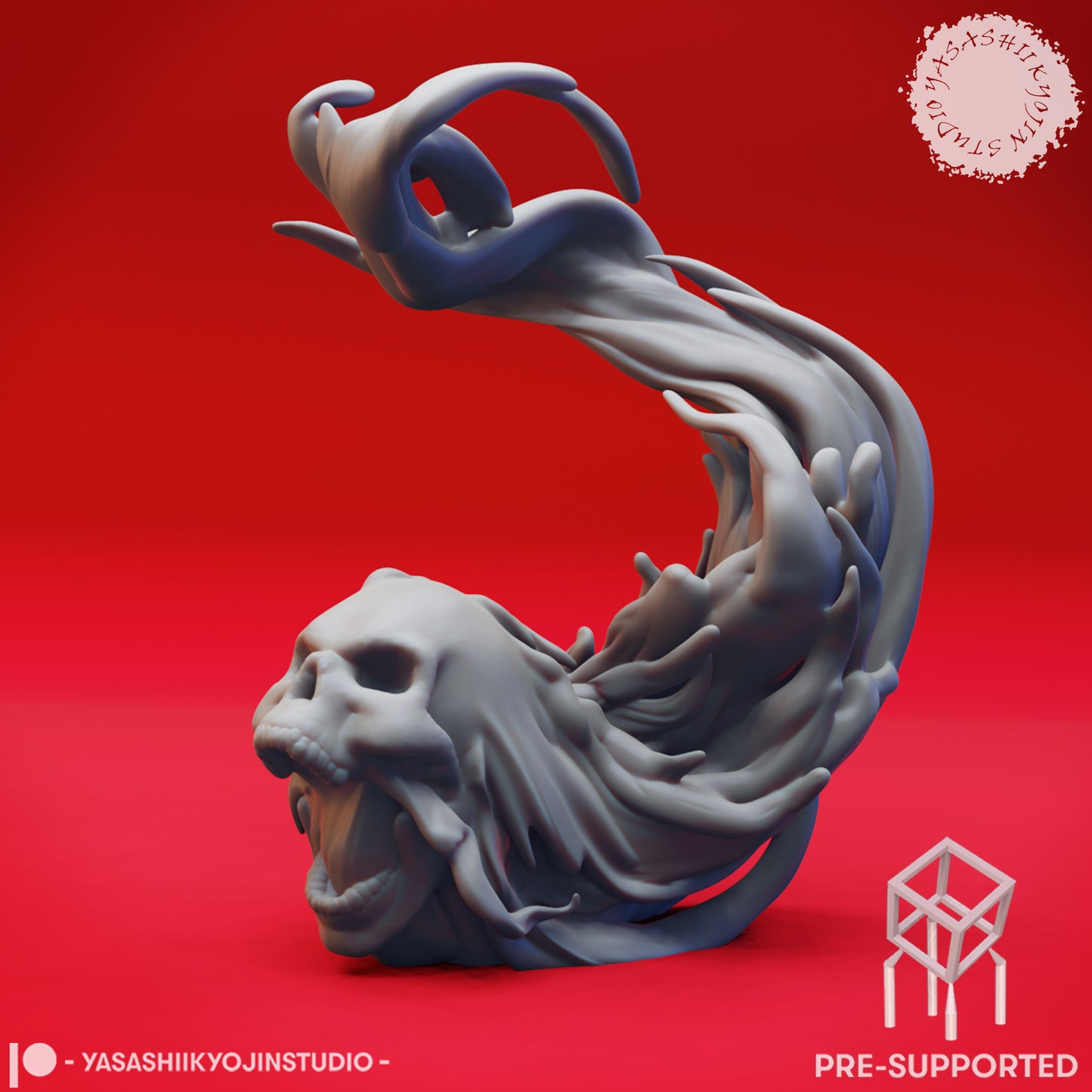 Flameskulls - Tabletop Miniatures (Pre-Supported STL)