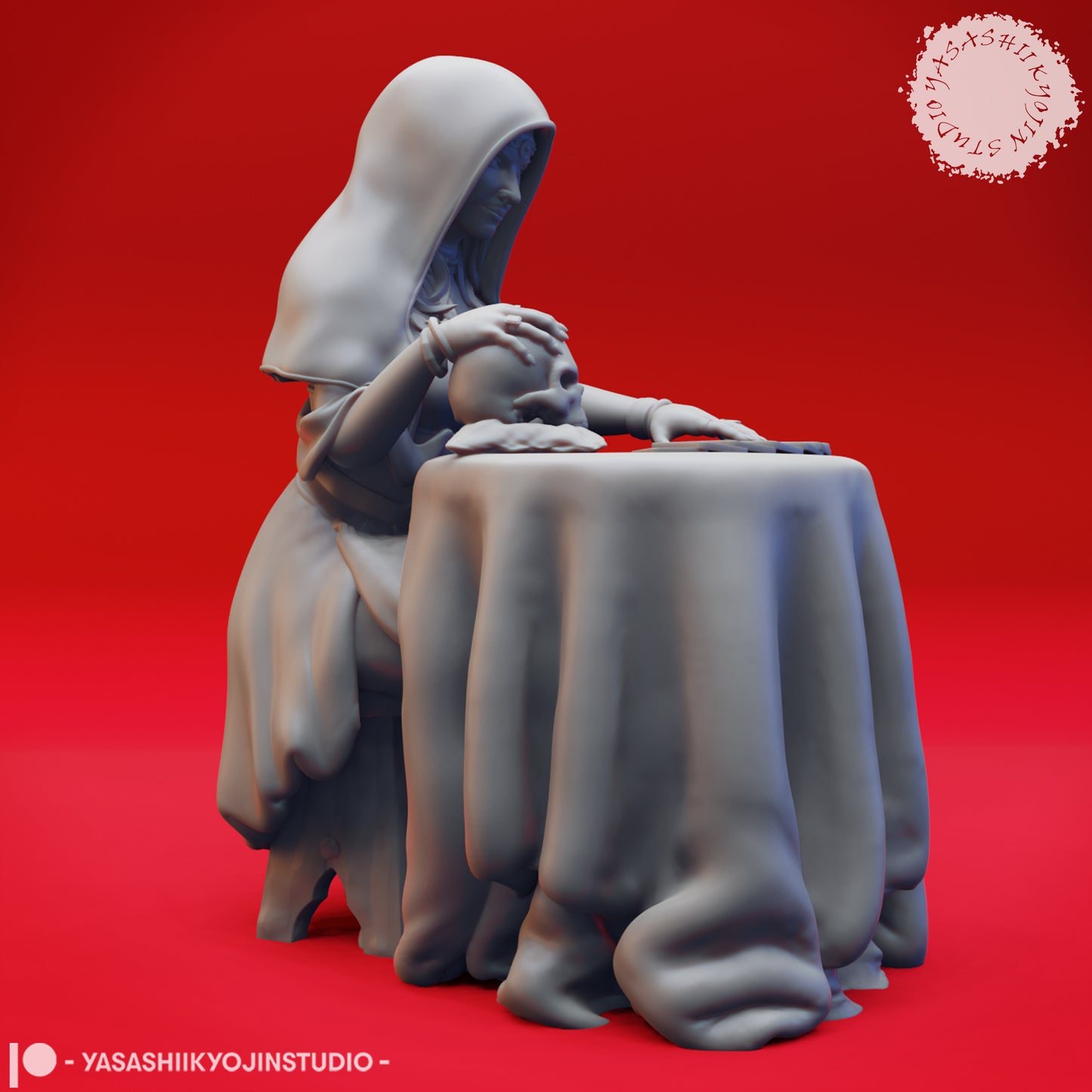 Fortune Teller - Seated - Tabletop Miniature (Pre-Supported STL)